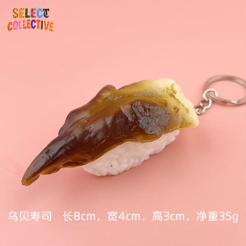 🍣🍙 Sushi Keychain ✧ Mini Japanese Food Charm — Salmon Nigiri & Onigiri Models 🎏 Y2K Bag/Car Pendant | Fun Gift”