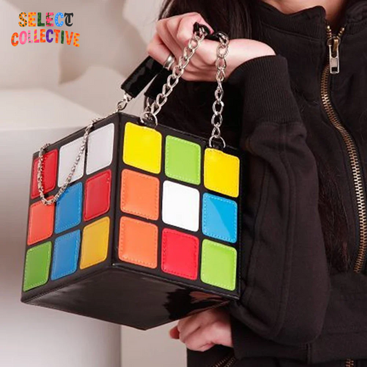 ✨👜 Chic Cubic Box Handbag – Designer-Style PU Leather Purse with Chain Strap 💎 Bold Mini Tote for Women