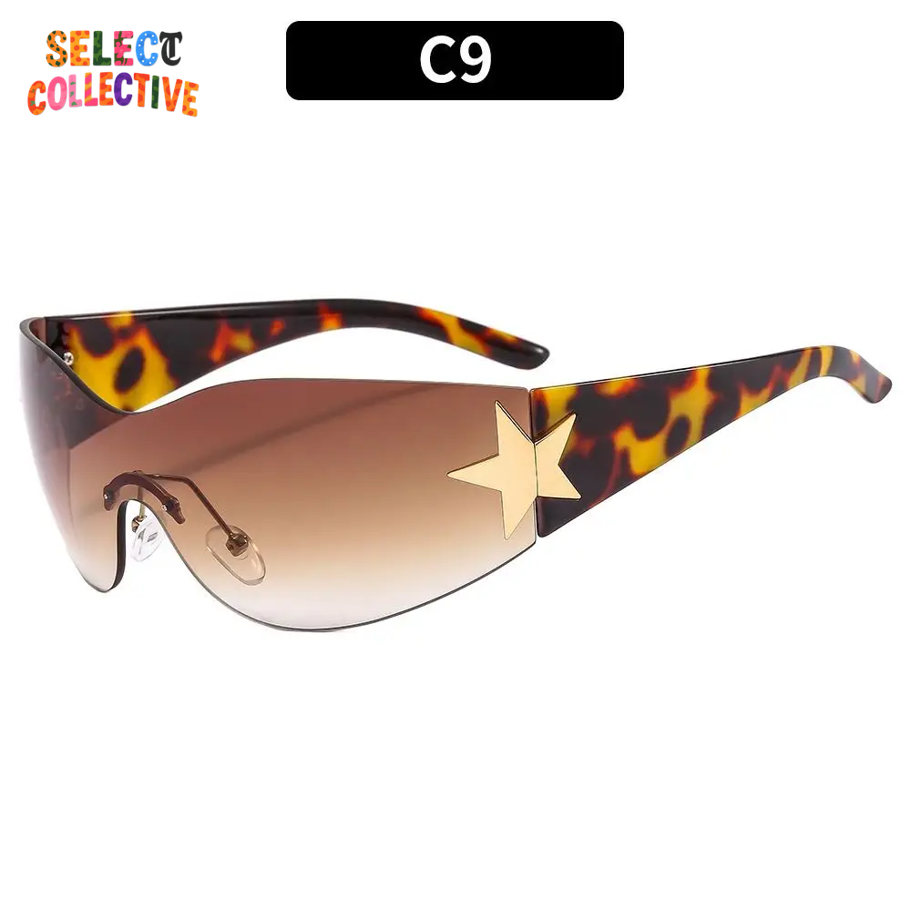 Punk One-Piece Y2K Sunglasses 🕶️✨ | Luxury Brand Goggle Shades | UV400 Five-Star Sports Eyewear