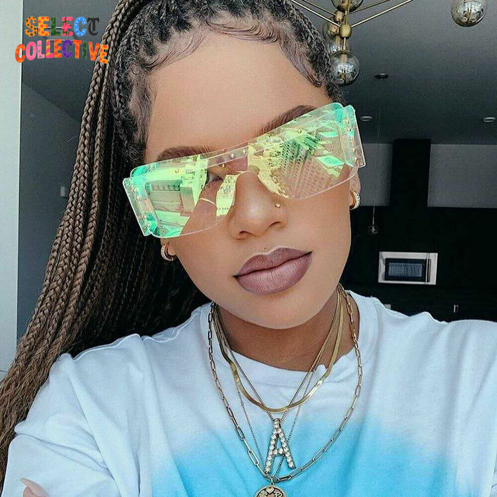 Women’s Designer Square Sunglasses 🖤🕶️ | Luxury Fashion Metal Rivet Shades for Chic Outdoor Style
