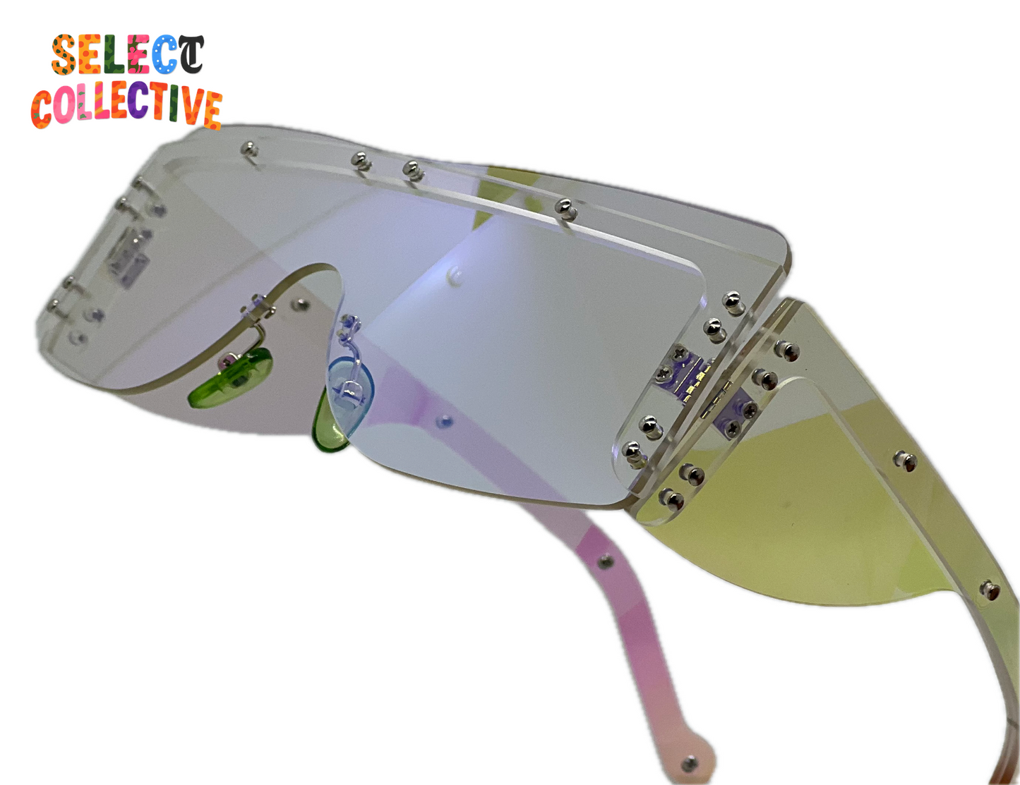 Women’s Designer Square Sunglasses 🖤🕶️ | Luxury Fashion Metal Rivet Shades for Chic Outdoor Style