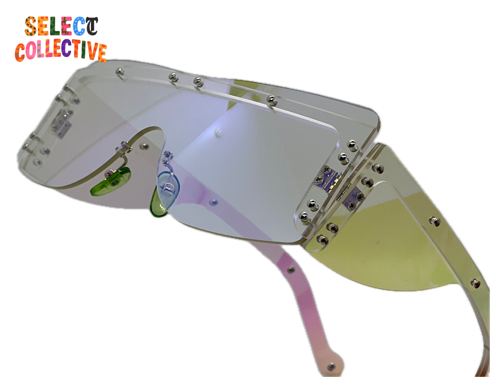 Women’s Designer Square Sunglasses 🖤🕶️ | Luxury Fashion Metal Rivet Shades for Chic Outdoor Style