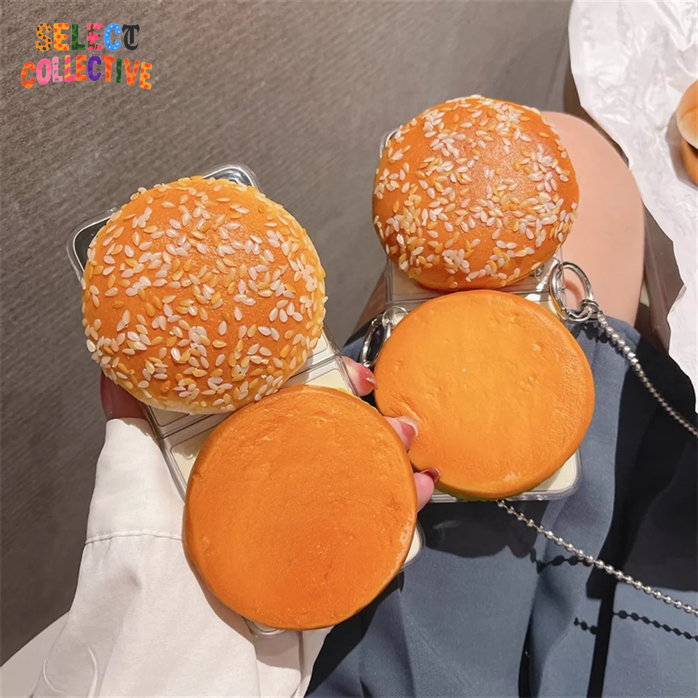 Snack Attack Style 🍔🔥 | Lifelike Hamburger Galaxy Z Flip Case with Chain Strap