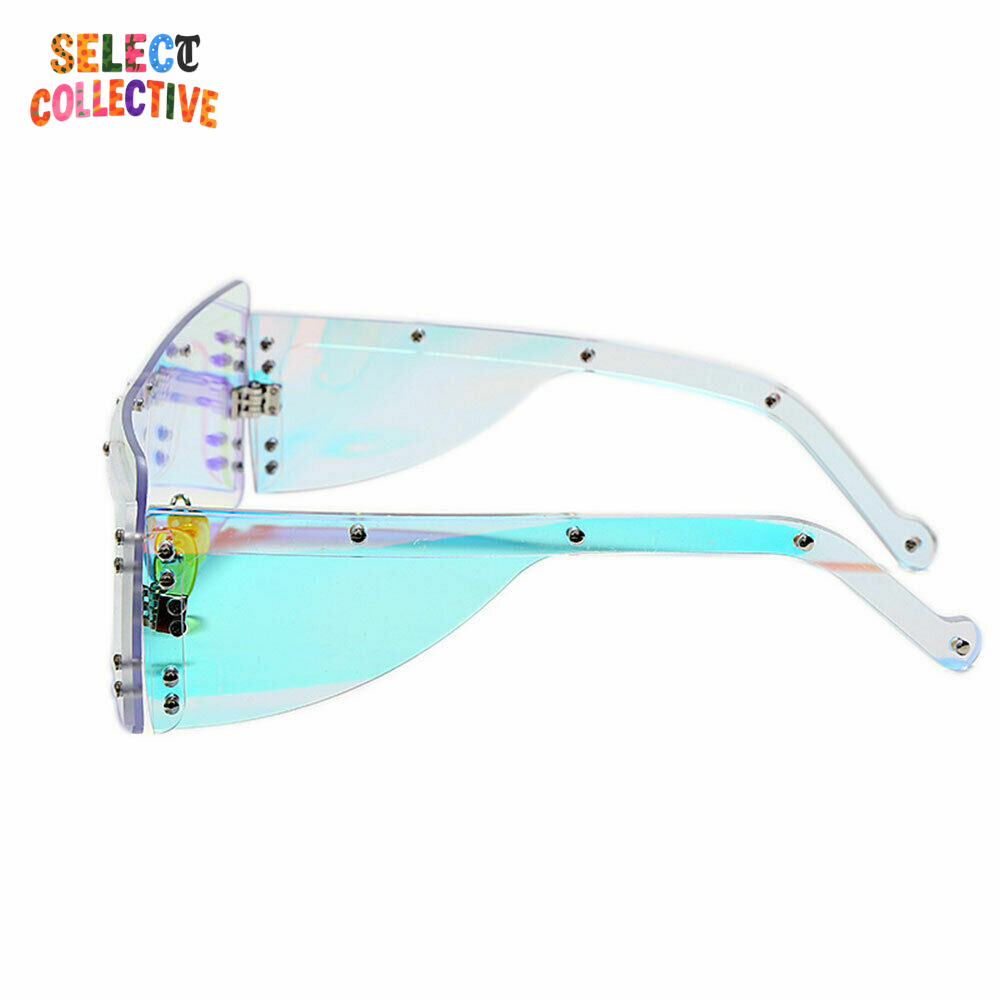 Women’s Designer Square Sunglasses 🖤🕶️ | Luxury Fashion Metal Rivet Shades for Chic Outdoor Style